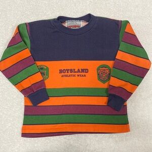 Vintage city supply striped football long sleeve tee small 4